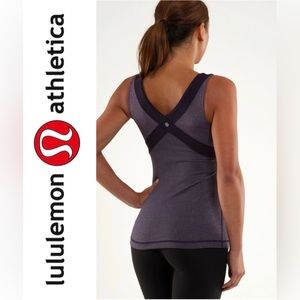 Lululemon Wrap Tank Heathered Black Swan / Black Swan Size 8